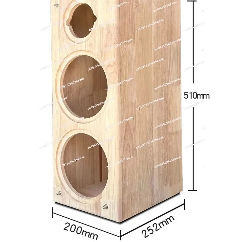 Suitable for 6.5-inch Solid Wood 3-Way Frequency Speaker Box, Double Bass & 4-inch High Audio Speaker Enclosure  Sound Systems