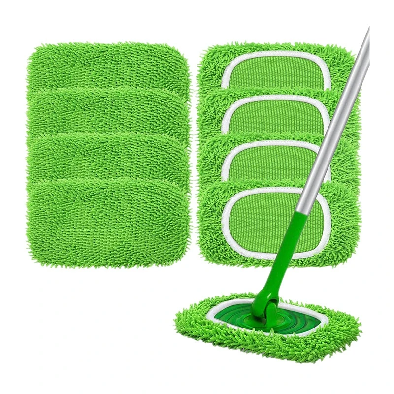 4/8 Pack Reusable Dry Sweeping Cloths Microfiber Wet Mop Pads Compatible with Swiffer Sweeper Mop Replacement