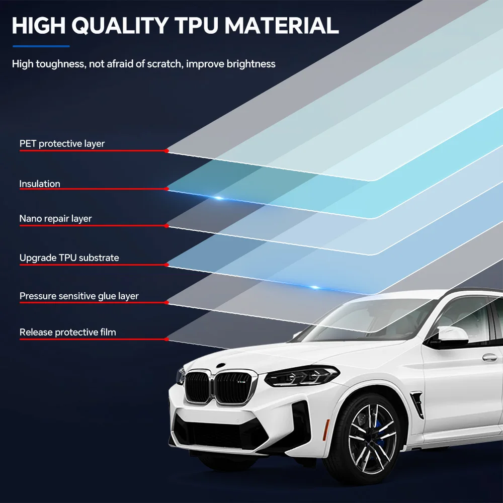 طبقة حماية الطلاء مسبقًا PPF لسيارات BMW X3M F97 المنافسة 2022 2023 2024 طقم هيكل شفاف من مادة البولي يوريثان ملحقات السيارات #6