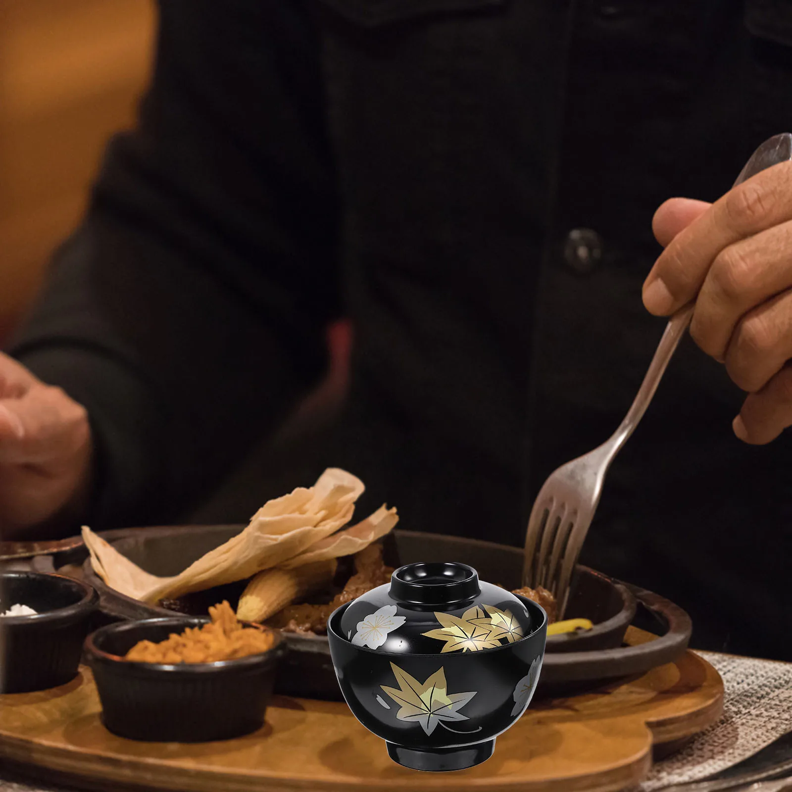 

Traditional Japanese Lidded Soup Bowl Small Size Creative Design Multifunction Hot Cold Food Kitchen Supply Gift Idea