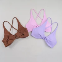 Soutien-gorge de sport sexy à fines bretelles, confortable, très extensible, respirant, amovible, pour la gym et le yoga 2
