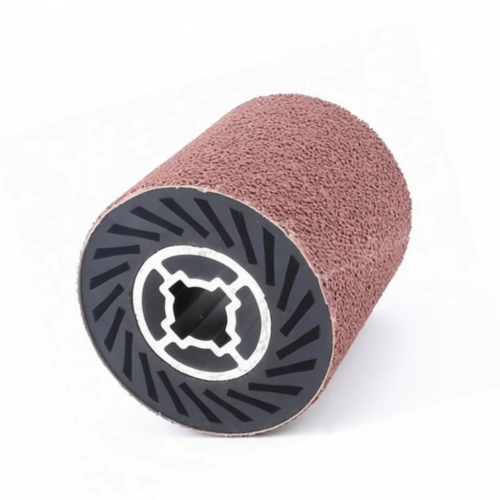90x100mm Rubber Polishing Drum For Burnishing Machine Accessory Elastic Grinding Wheel For Metal Drawing And Surface Repair