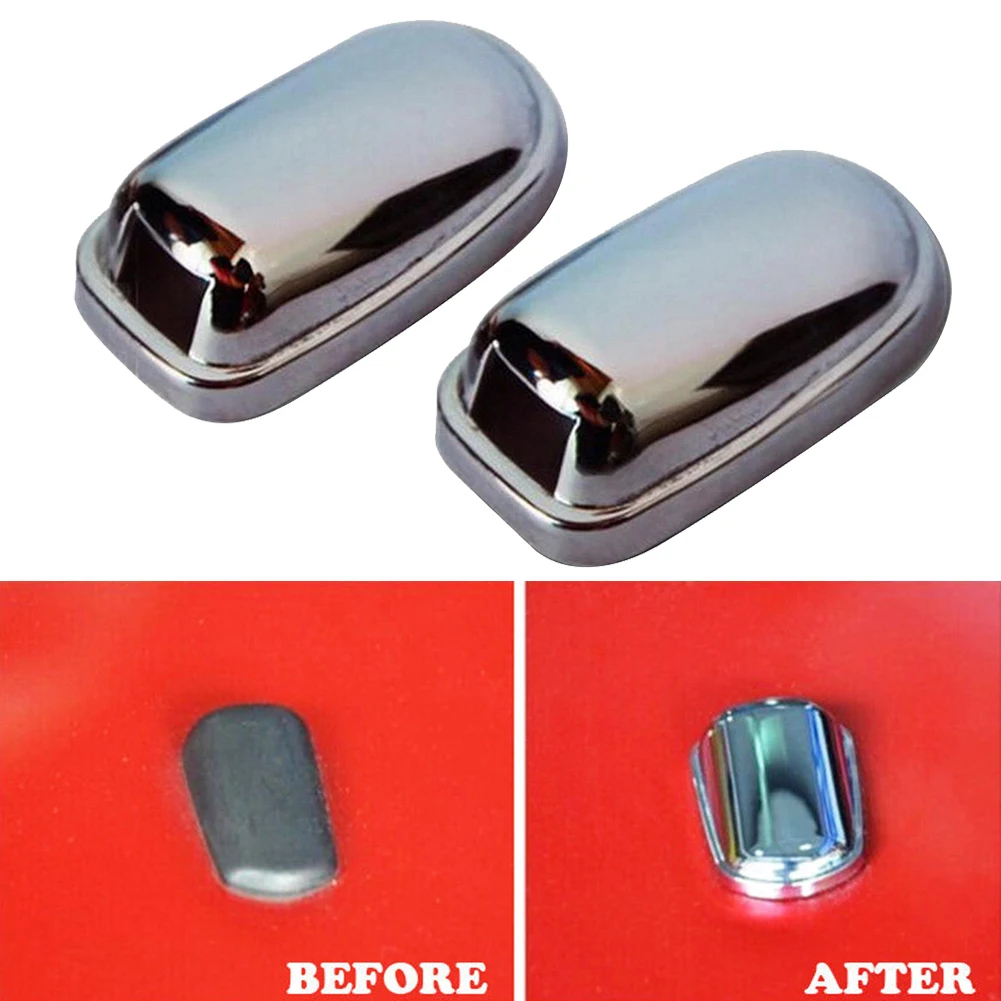 2 Pcs Car Chrome Windshield Washer Cap Wiper Nozzle Dec Cover For Ford Focus MK3 Automotive Accessories - view 6