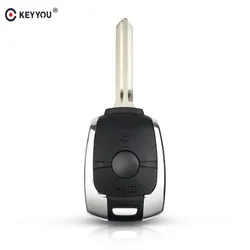 KEYYOU custodia per coperture chiave Auto telecomando per SsangYong Korando Kyron Actyon Rexton 2 pulsanti chiave Auto sostituzione automatica chiave non tagliata