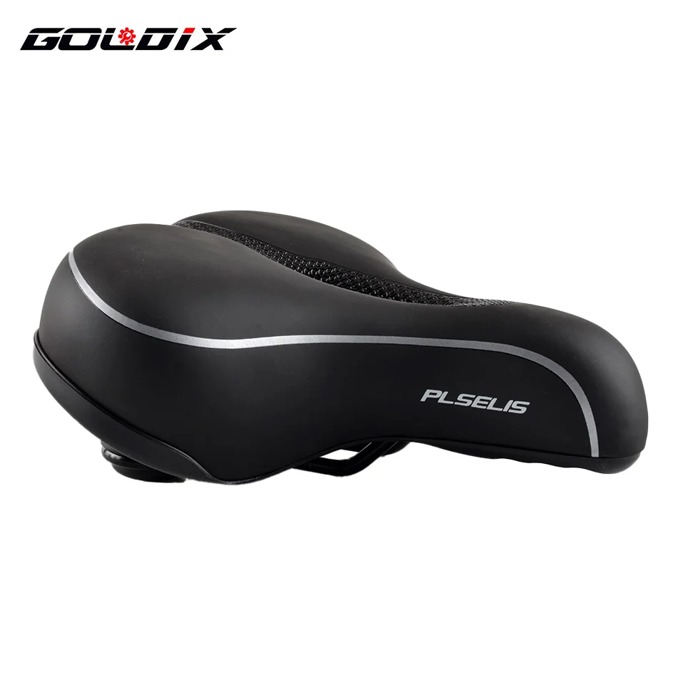 GOLDIX Oversized MTB Bike Seat Wide Bicycle Sofa-Like Comfy Saddle Universal Electric Bike Exercise Stationary Bike Seat