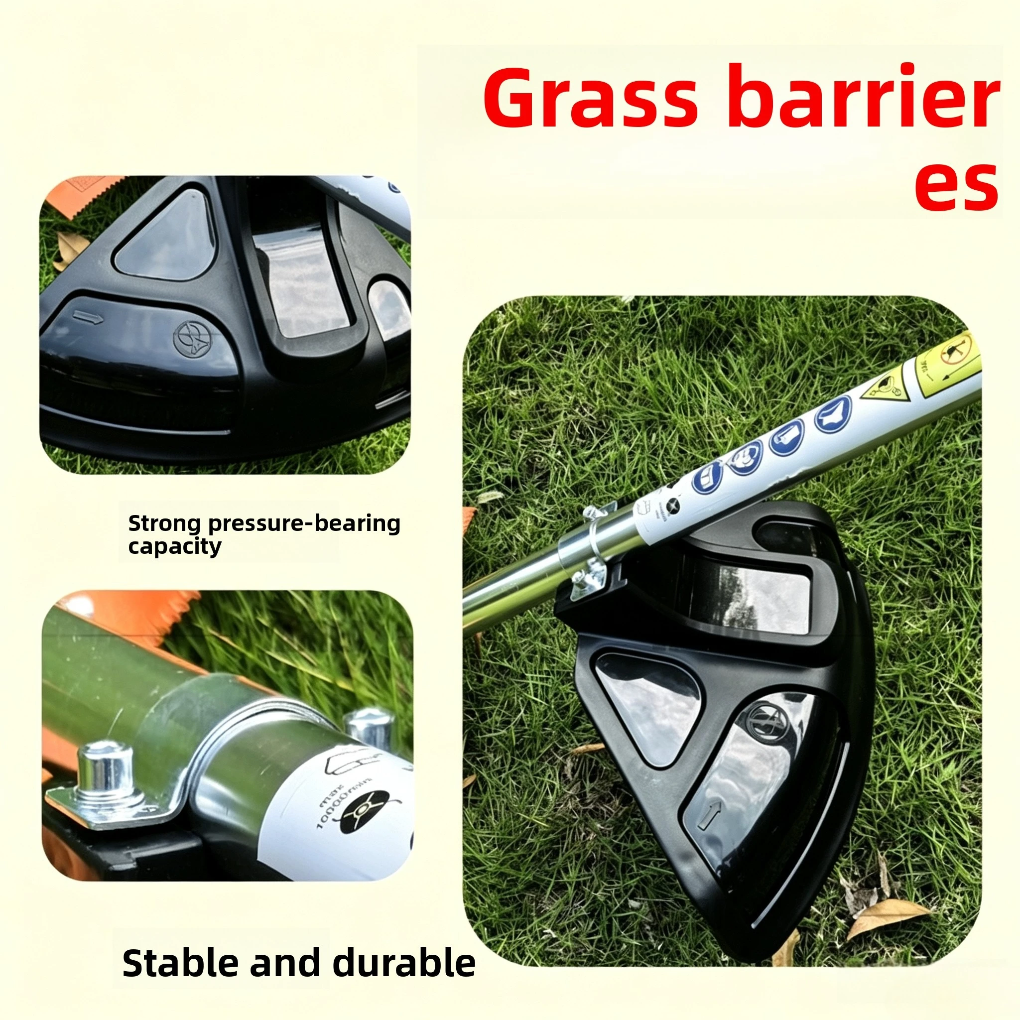 Black ES Thickened Grass Deflector Shield, fits 26mm & 28mm shaft, replacement parts for brush cutters and trimmers