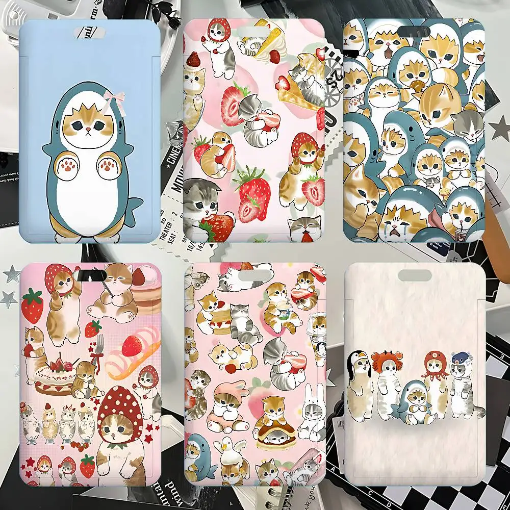 Cute M-mofusand Cats NFC Contactless Sliding Card Sleeve For Student Cards, Bus Cards, ID Cards, And Work Permits