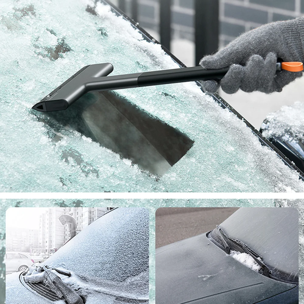 Car Ice Scraper Windshield Ice Breaker Quick Clean Glass Brush Snow Remover TPU Tool Auto Window Winter Snow Brush Shovel