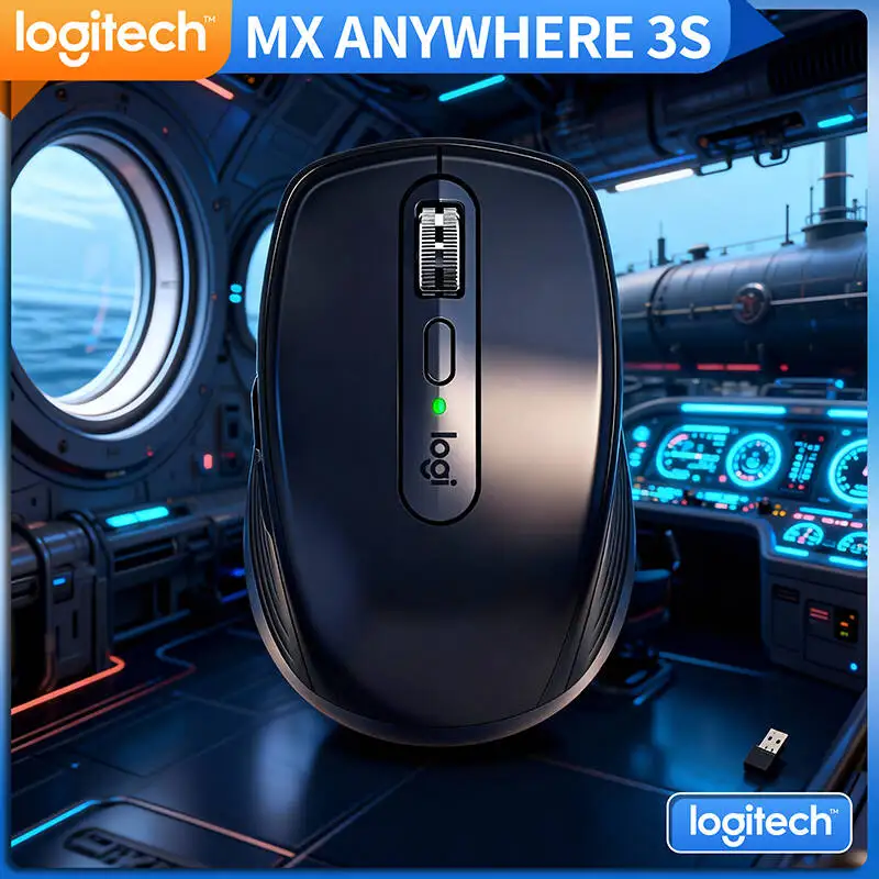 

Logitech MX Anywhere 3S Wireless Mouse - 8K DPI Darkfield, Hyper-Scroll, Silent Click, 3-Device Sync, Office Travel Use