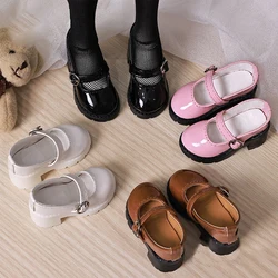 6cm* 3cm Doll Leather Shoes 1/4 Bjd Doll Thick Sole Round Toe High Heels Suitable For Dollfie Dream Mid-Dk Dod DollMore Luts