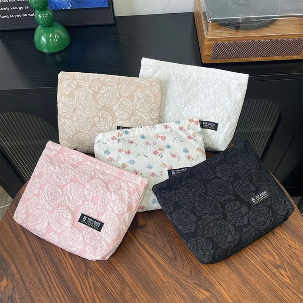 New Floral Makeup Bag Zipper Large Capacity Cosmetic Toiletry Travel Pouch Storage Purse Organizer Women