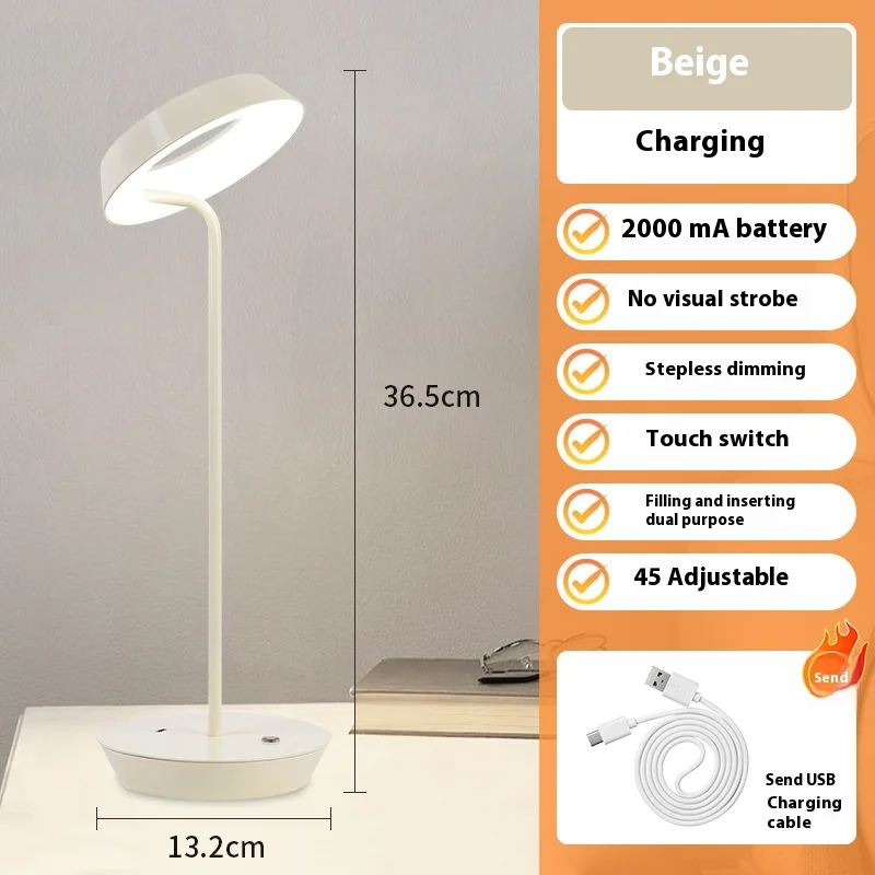 LED Schreibtisch lampe Augenschutz USB Ladela mpe Wohnzimmer Schlafzimmer Bett einstellbare Winkel Lese lampe