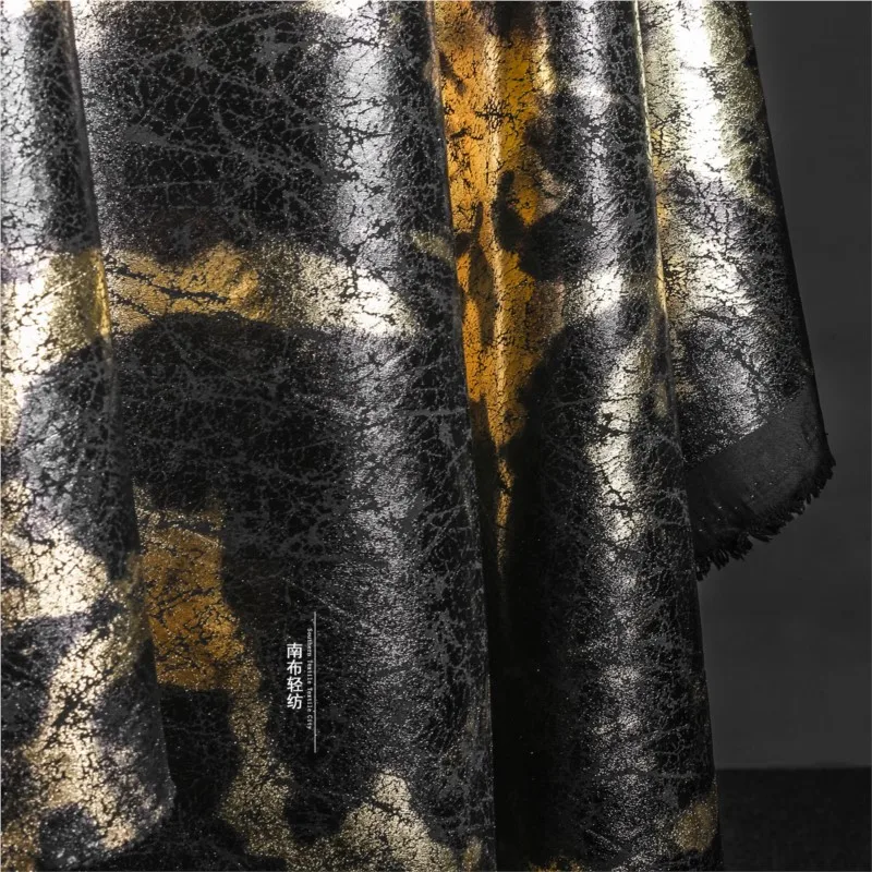 tessuto base in cotone poliestere con processo dorato e mezza gonna per capispalla ricreati firmati