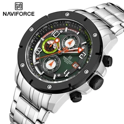 NAVIFORCE Classic Popular Men's Quartz Multifunction Casual Sport Watches Date Display Man Chronograph Wristwatch Boyfriend Gift