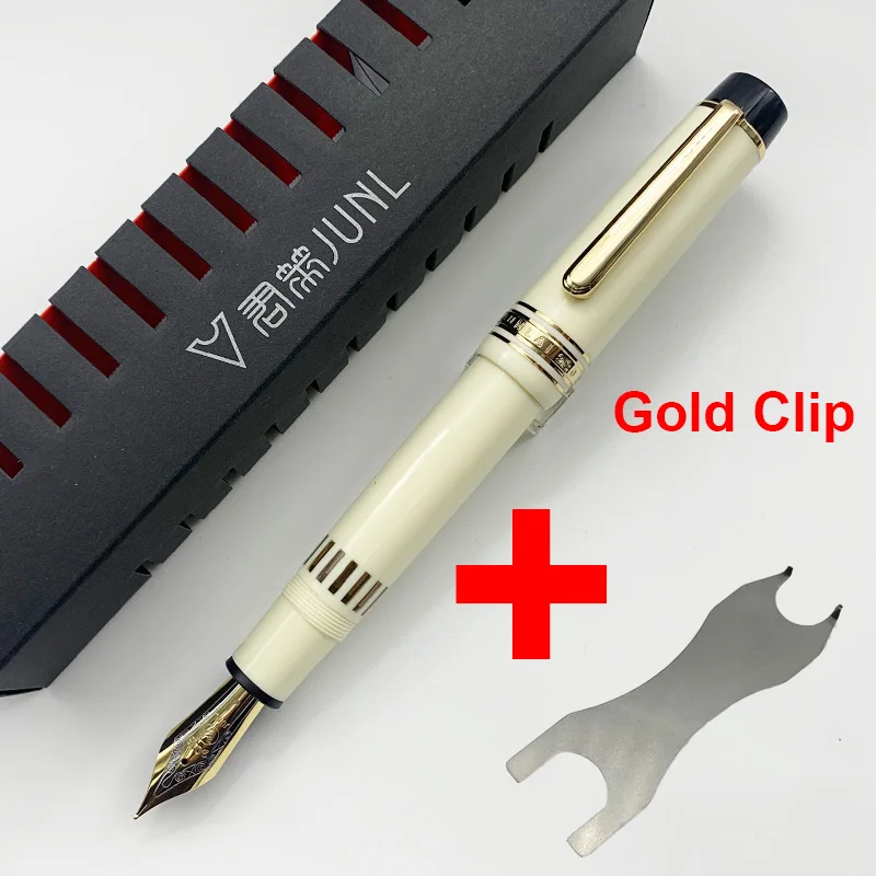 With Wrench! WingSung 930 Resin Piston Fountain Pen - Large No.9 F/M/B Iraurita Nib, Gold/Silver Clip Writing Gift Pen