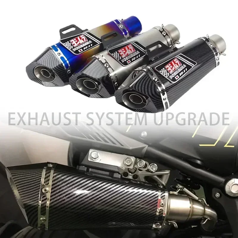 Universal 36-51mm Motorcycle Exhaust with Db Killer Stickers Muffler Z900 GSXR1000 SV650 R6 R3 ZX6R ZX10 K7 MT07 Exhaust Systems