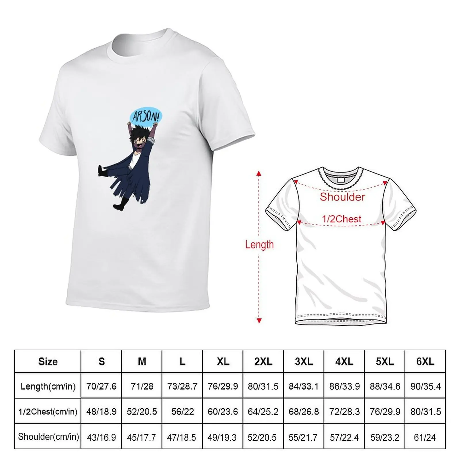 Dabi “Arson” Design T-Shirt topping vintage clothes mens clothes