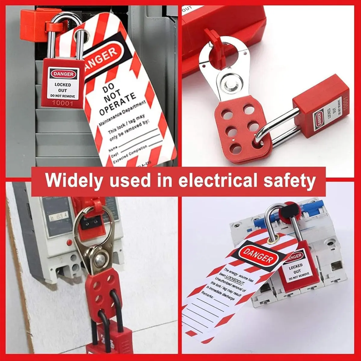 HGHO Lockout Tagout Kit, Electrical Safety Lockout Padlocks Kit LockPicking Kit for Mechanical Electrical Equipment