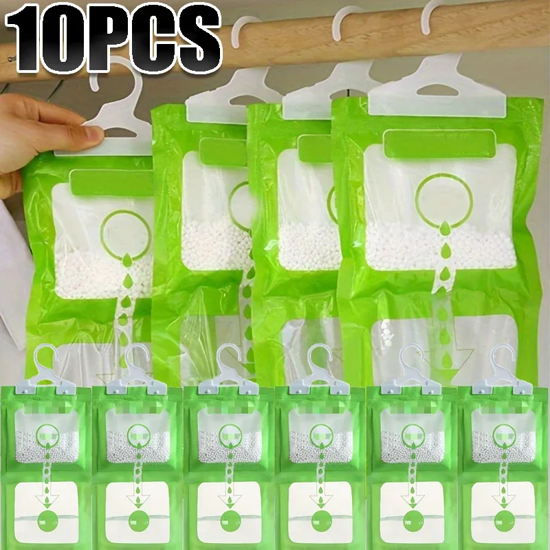 1-10Pcs Moisture Absorber Hanging Bags Closets Bedrooms Living Room Clothes Bedding Efficient Humidity Control Hygroscopic Bag