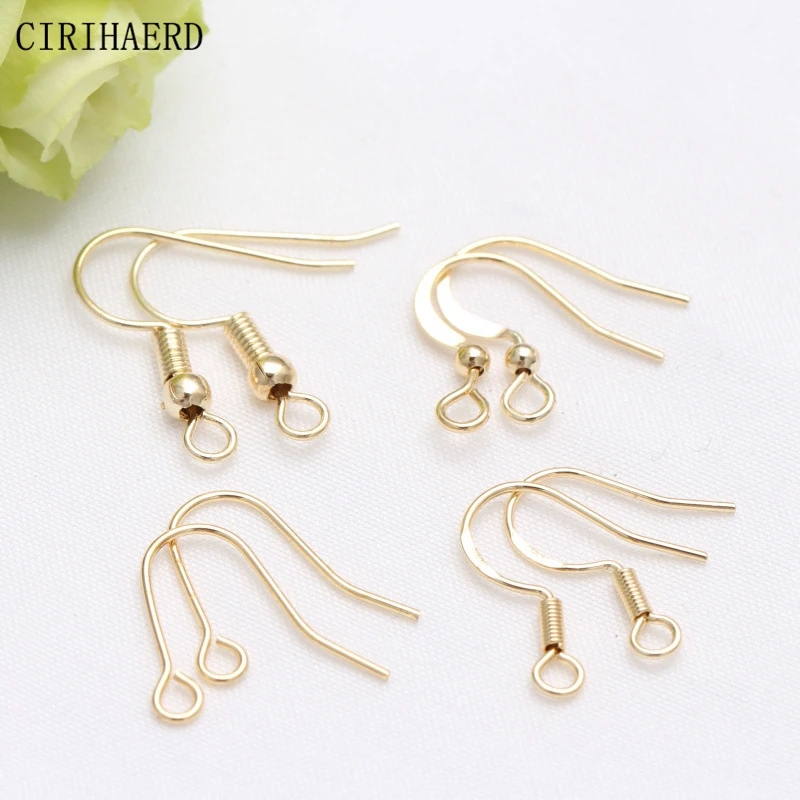 

14K/18K Real Gold Plated Brass Jewelry Hooks Earring Making Supplies DIY Jewelry Accessories Earrings Findings Parts Wholesale