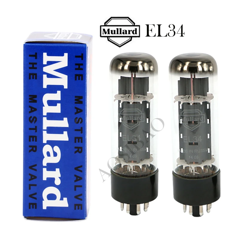 Mullard EL34 Vacuum Tube Audio Valve Replace 6CA7 Kt77 KT90 5881 6P3P Electronic tube Amplifier Kit Factory Test And Match