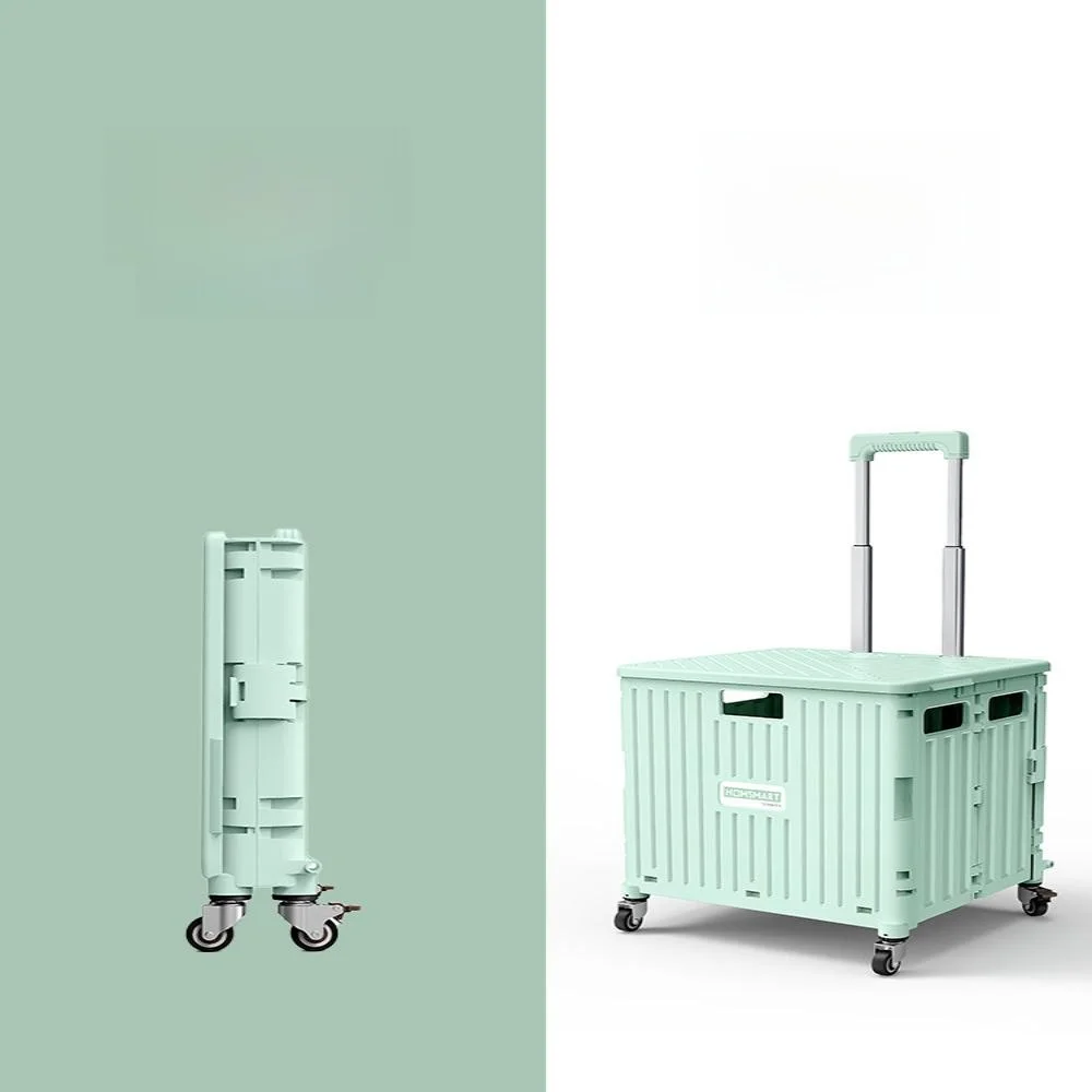 portable-shopping-cart-small-pulling-hand-push-cart-market-stall-vendor-home-use-vegetable-buying-car-plastic-material