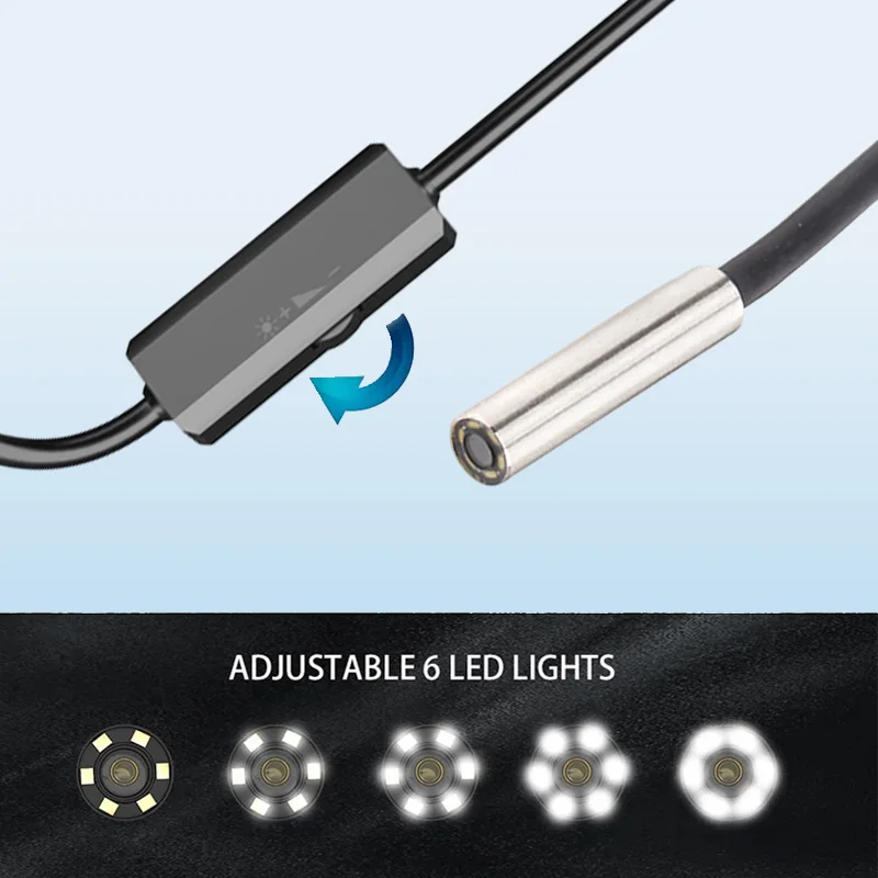 1MP 4.5mm FOV 80 ° كاميرا المنظار الصناعي لفحص خطوط الأنابيب 1.5 متر USB Type-C أندرويد 3 في 1 كاميرا المنظار #4