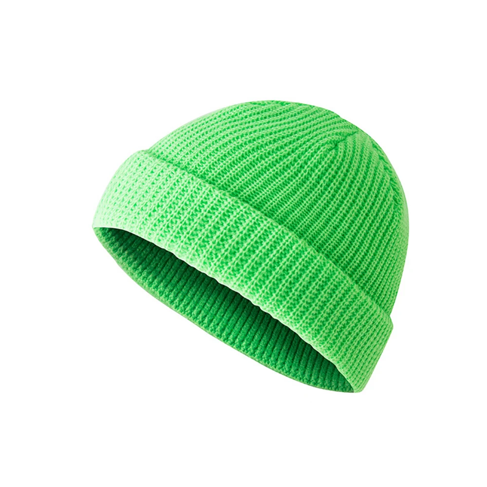 Chapéu de malha de lã Mini Fisherman Beanie Cap Docker Skull, Soft Wearm, Homens e Mulheres, Inverno e Outono, 2023