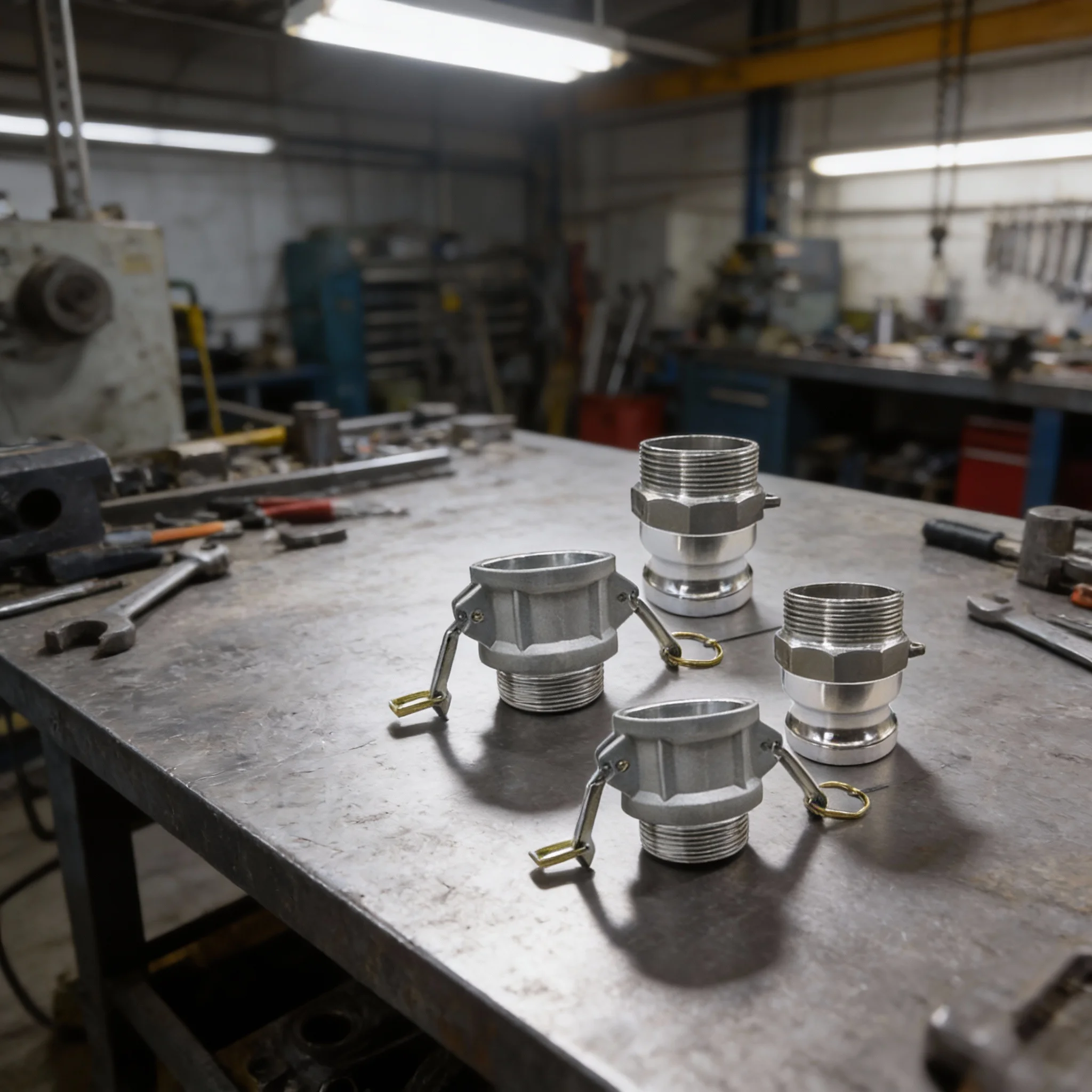 2set Aluminum Cam Lock Fittings Cam Groove Hose Fitting NPT Threaded For Connecting Two Hoses Pipes Tools Spare Parts