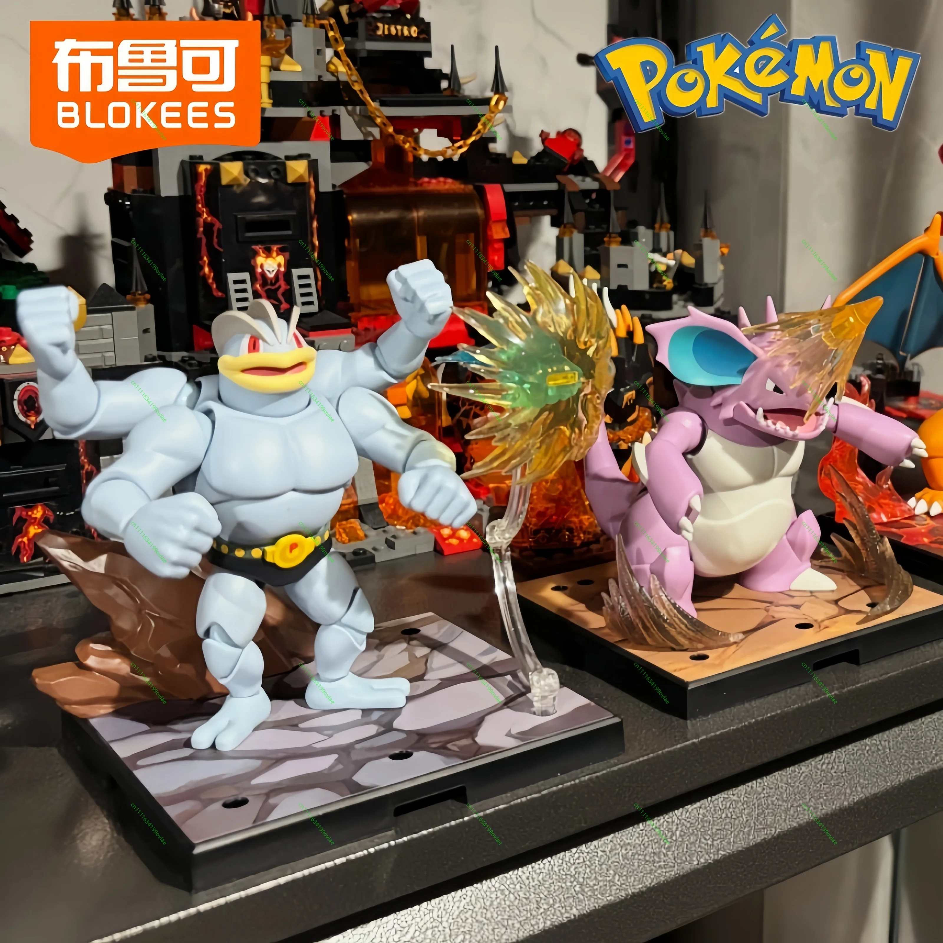 本物のブローキーズ-ポケモン-マーチャンプ-ニドキング-ミラクルエディション-可動フィギュア-付属パーツ-デスクトップディスプレイ-ホビートイ-コレクターギフト