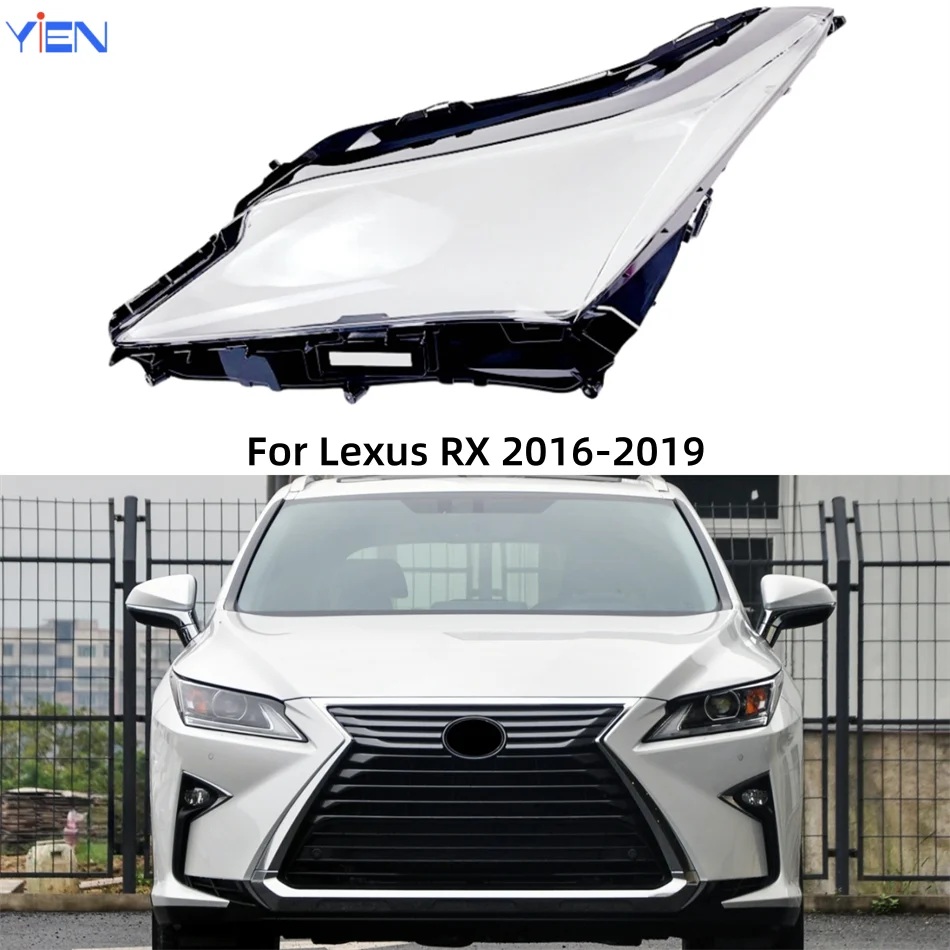 For Lexus RX RX300 RX350 RX450 2016 2017 2018 2019 Car Front Headlight Lens Cover Lampshades Lamp Headlight Lights Glass