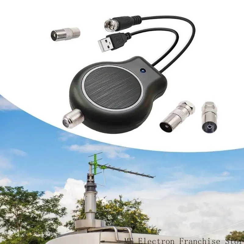 T5EA 실내 실외 디지털 안테나 신호 앰프 안테나 신호 부스터는 더 명확한 그림 및 안정적인 전송을위한 부스터