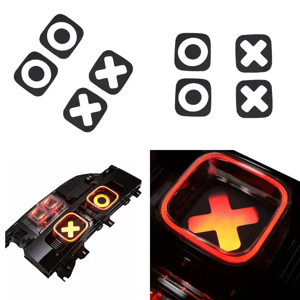 

31BC Adhesive Stickers 4pcs OXOX Rear Brake Light Decal Car Tail Brake Light Stickers Decorative Accessories for Defender 110