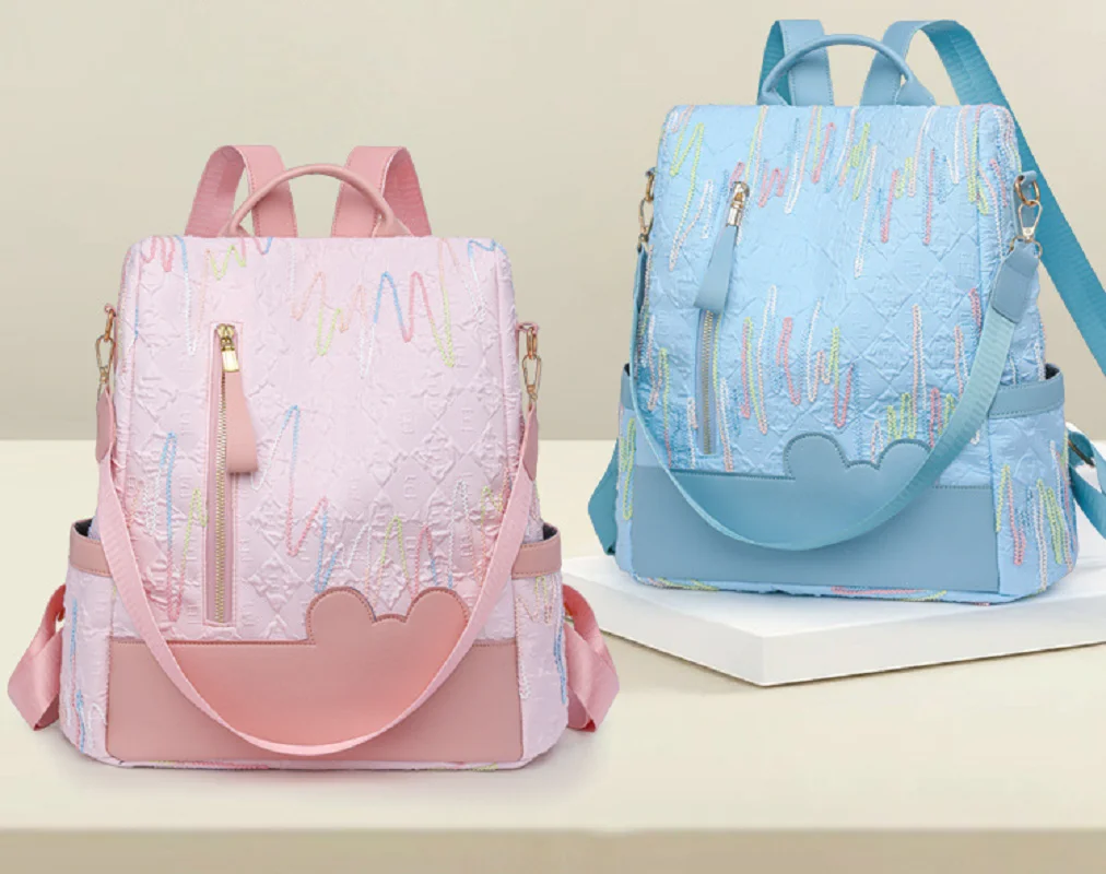 New Korean Fashion Large Capacity Anti Theft Travel Backpacks Women's Shoulder Bags Notebook School Bag Crossbody Backpack