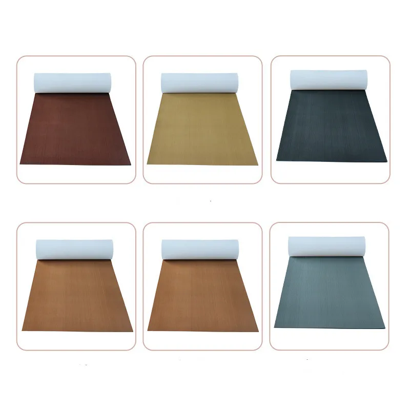 

2400x450x6mm EVA Foam Marine Boat Yacht Flooring Faux Teak Decking Sheet Pad Floor Mat Self Adhesive Brown Gray