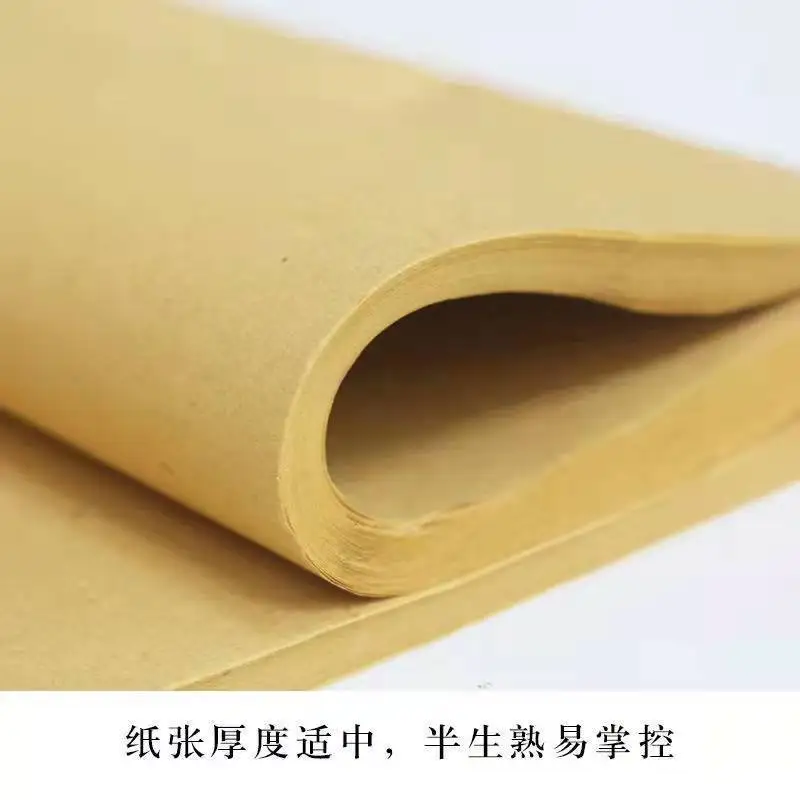 Wholesale of Cellless Edge Paper for Calligraphy, Pure Bamboo Pulp, Semi Cooked Beginner Calligraphy Rice Paper