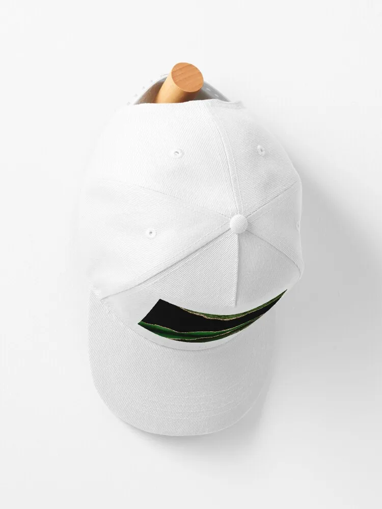 Emerald Green Faux Malachite Marble Cap For Unisex Adult Outdoor Casual Sun Baseball Caps New Fashion Hat