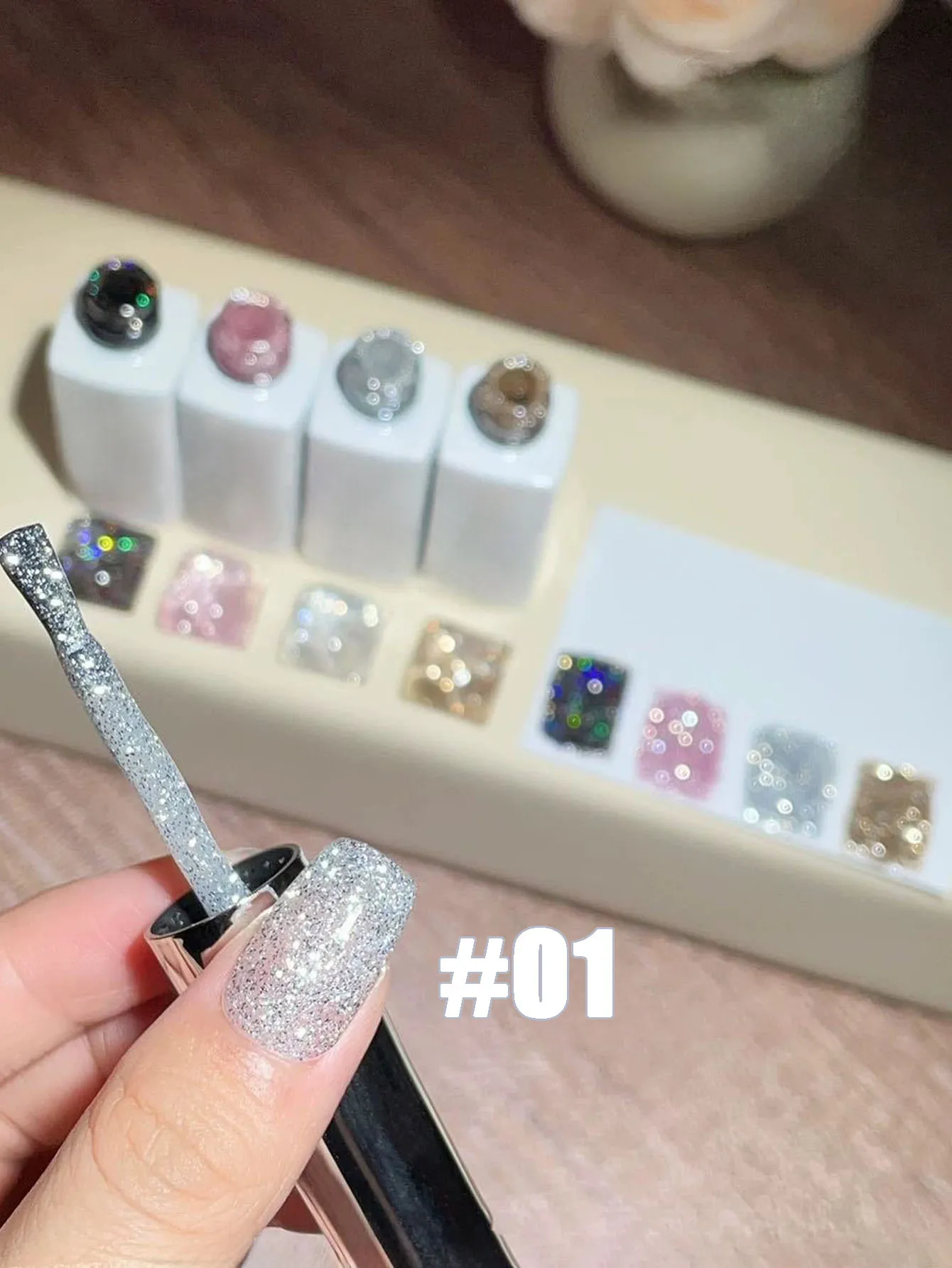 MN 1pcs 12ML Flashing Gel Polish 2025 New Top Selling Whitening Color Sequins Broken Diamond Gel Nail Polish Black Nails