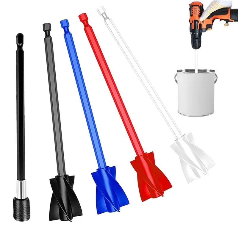 A25F-Pack Of 8 Reusable Paint Mixer, 1/4 Drill Epoxy Resin Mixing Paddle, Epoxy Resin Stirrer, Epoxy Stirrer Attachment