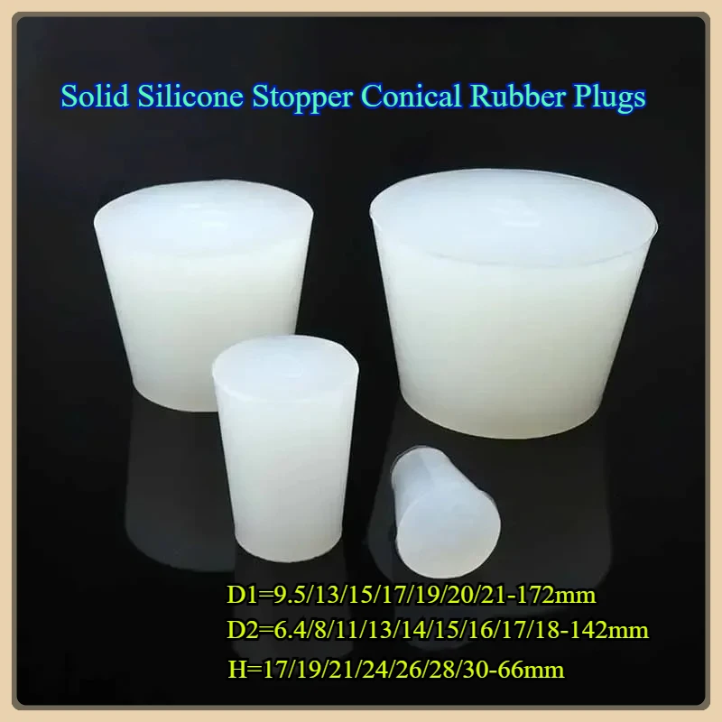 1PCS Solid Silicone Stopper Conical Rubber Plugs High Temp Sealing For Electroplating Oxidation Shielding Powder Coating Cover