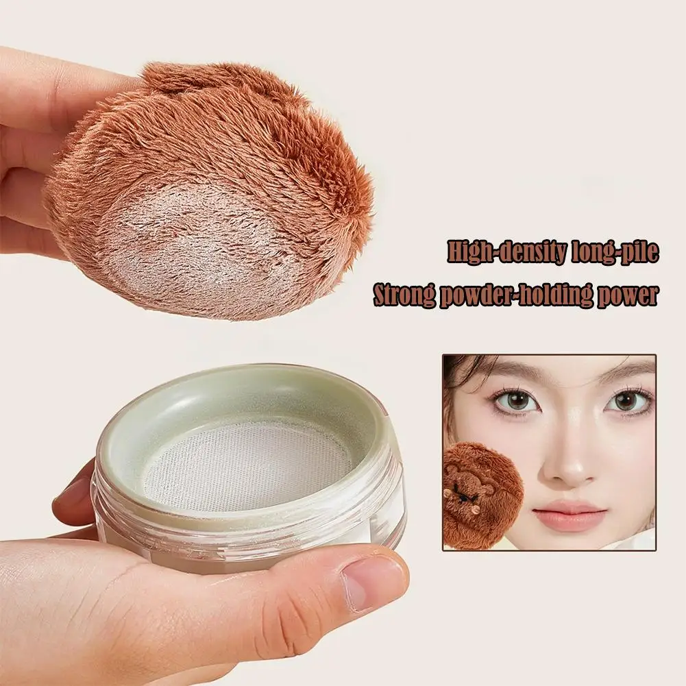 Soft And Cute Flocking Powder Puff Skin-friendly Material Plush Powder Puff Suitable For Loose Powder Setting Makeup Tool ﻿