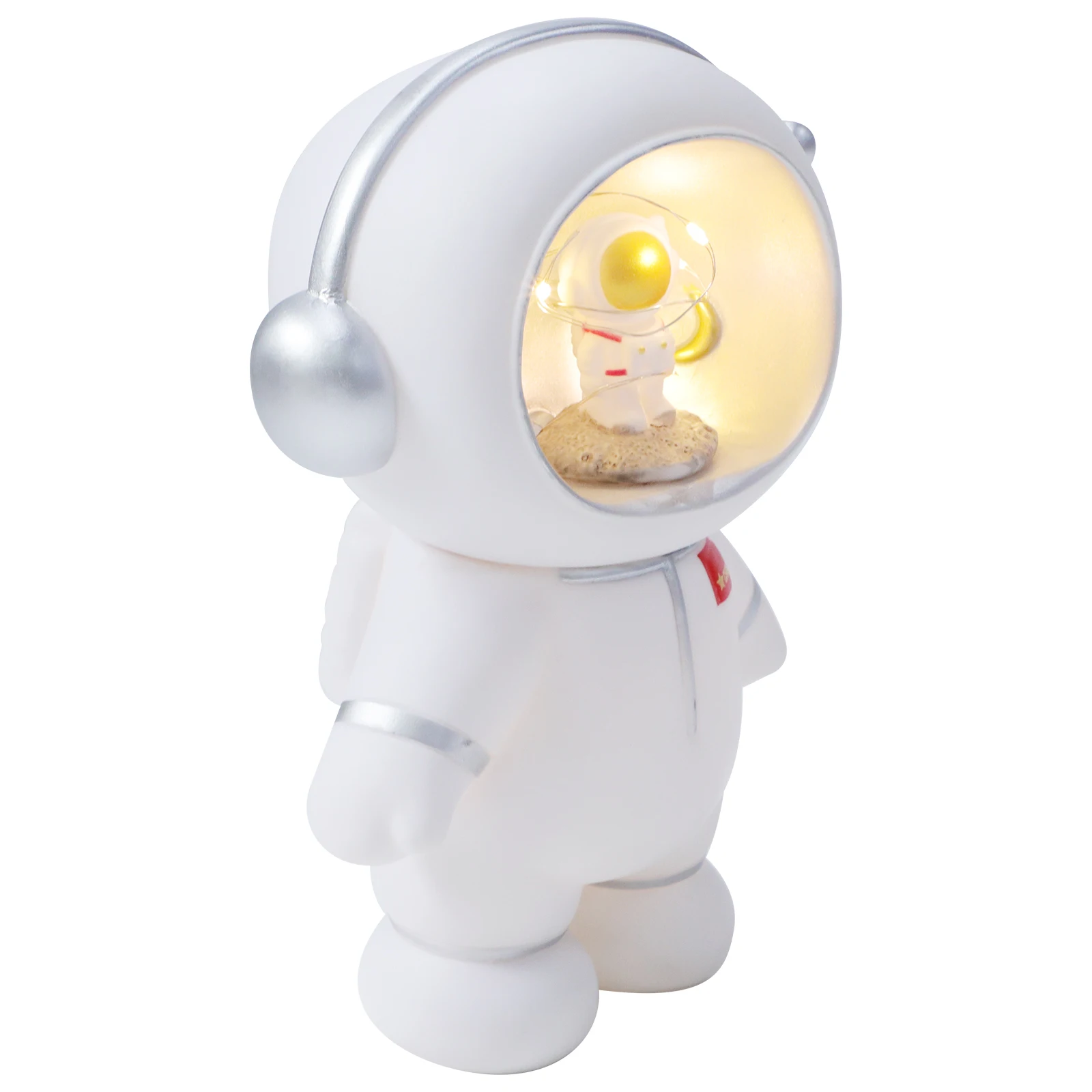 

Modern Astronaut Night Lamp Bedside Light For Bedroom Decorative Lighting Kids Room Home Office Use Space Theme Ornament