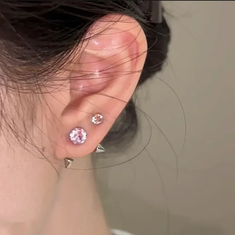 Hot Sale Trendy Punk Stainless Steel Spike Devil Ear Bone Stud Earrings for Women Spicy Girl Y2K 2000s Unique New Fashion Gift