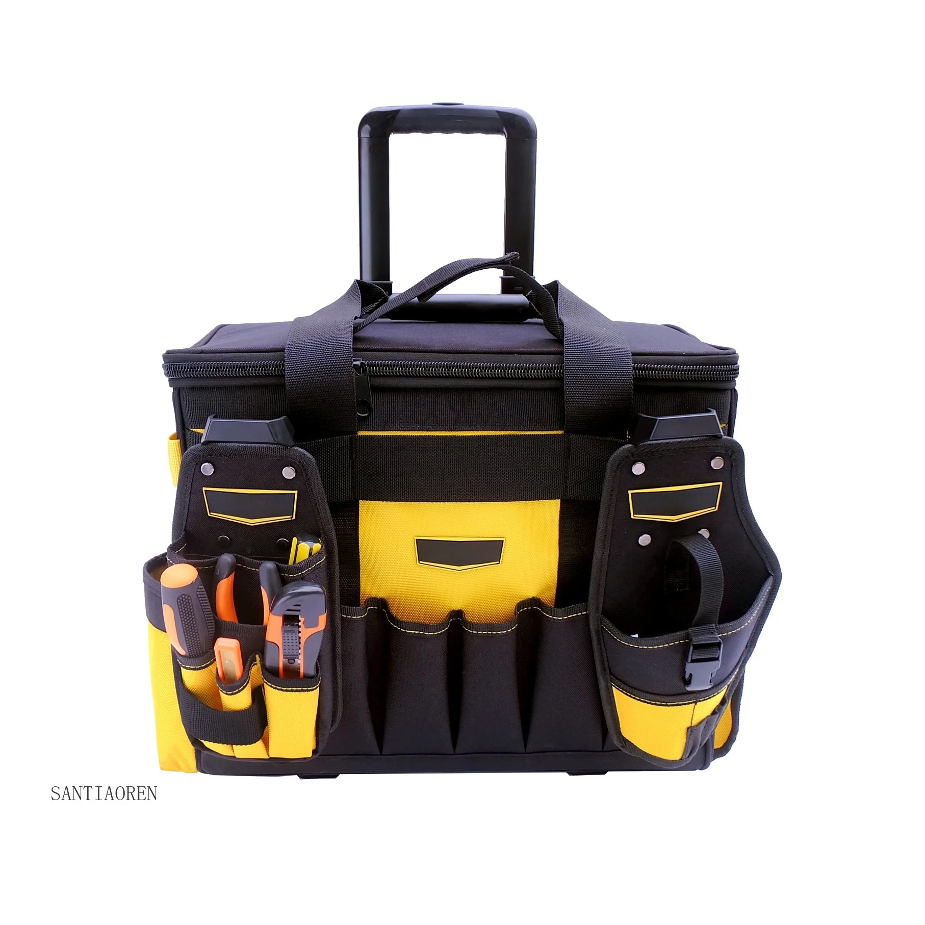 

2025Pull Rod Multifunctional Storage, Electrician Tool Kit Bag Enlarged and Thickened Roller Electrician Tool Bag