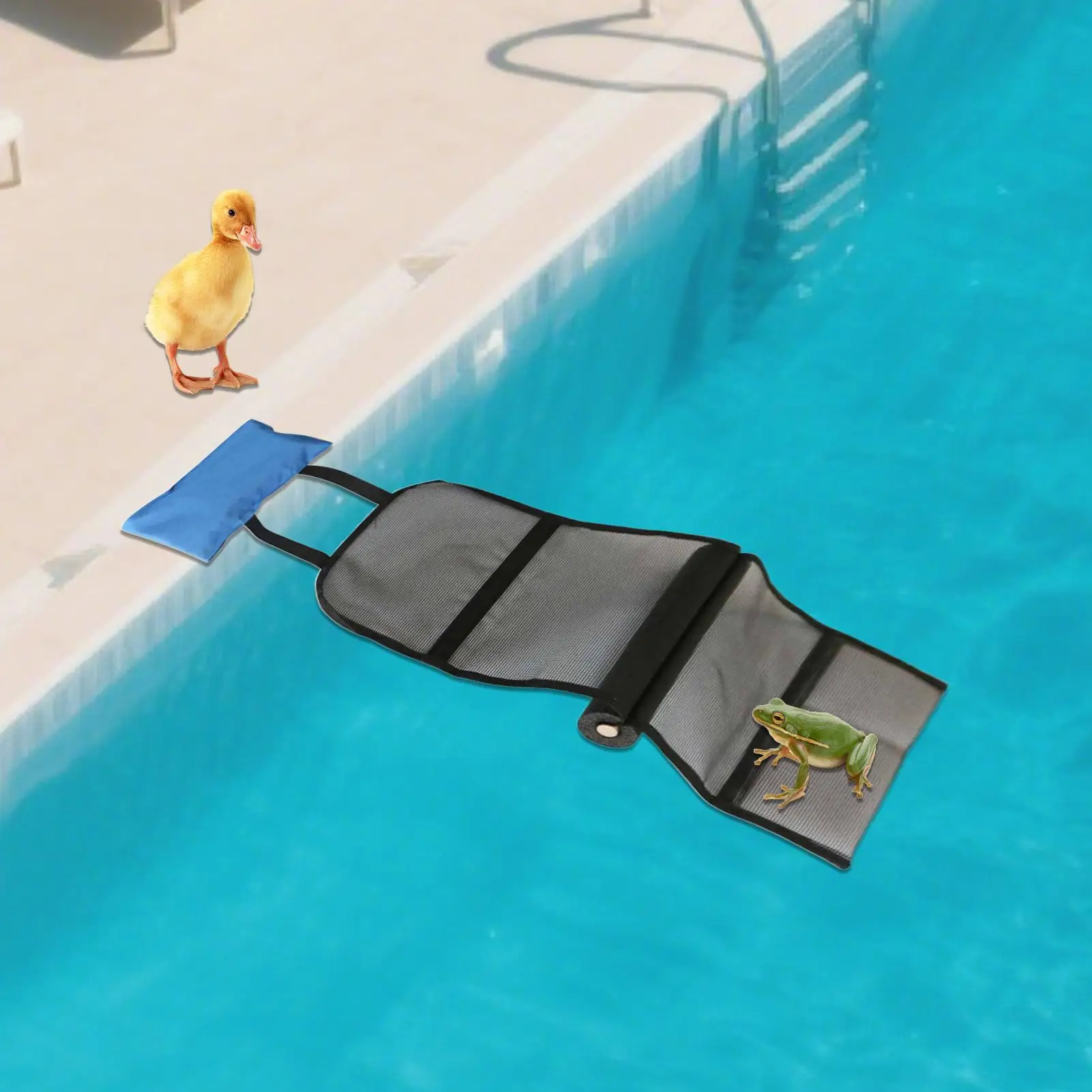 Cloth Material Animal Pool Escape Net Climb Ladder Floating Design Animal Escape Ramp Pet Safety Animal Rescue Ladder