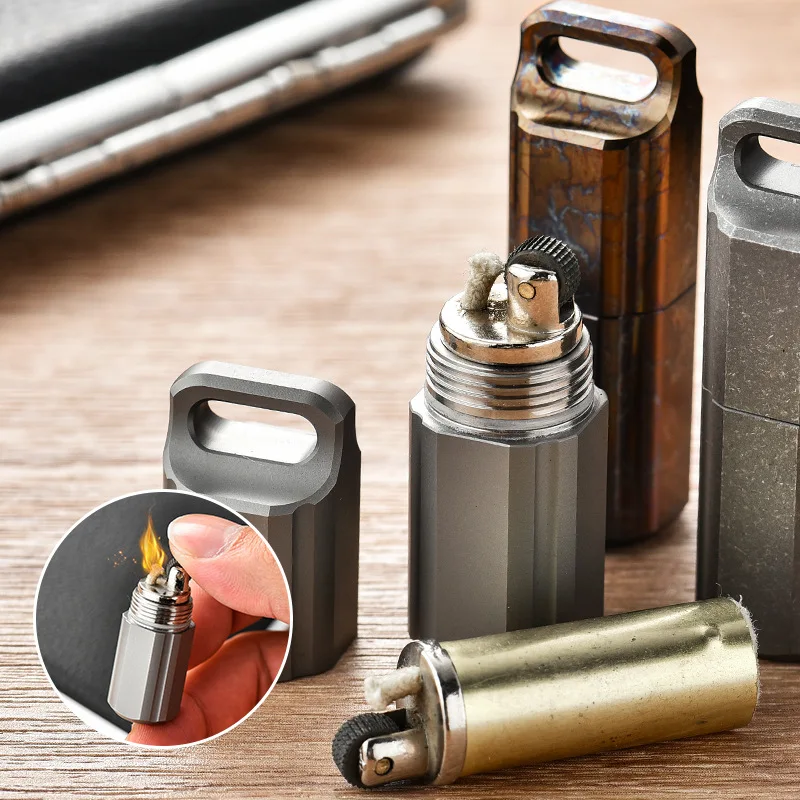 Cross border hot selling titanium alloy high-end storage compartment, waterproof mini pill sealed compartment