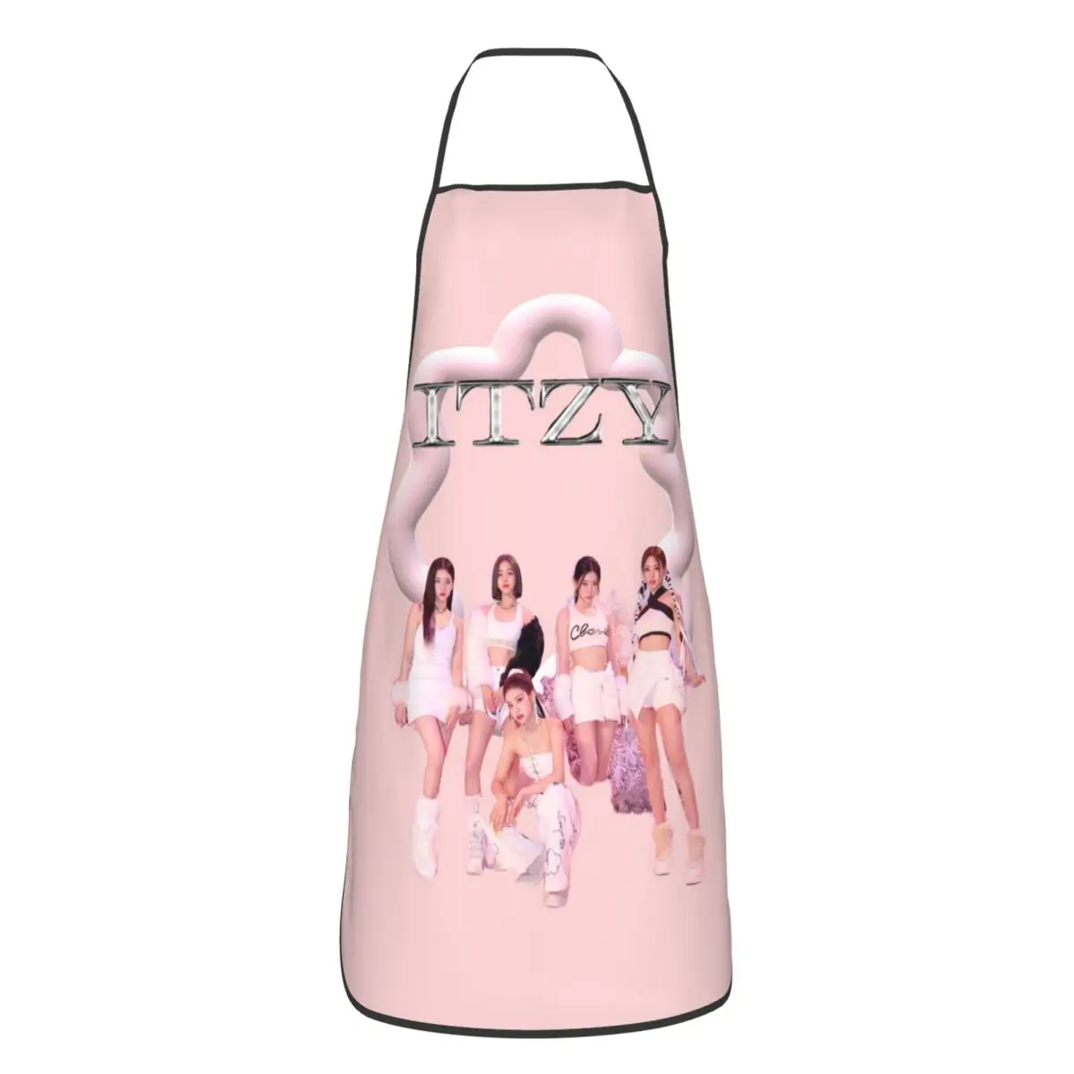Kpop Itzy-Girl Group Idol Apron Chef Baking Tablier Waterproof Bib Kitchen Cleaning Pinafore for Women Men Gardening