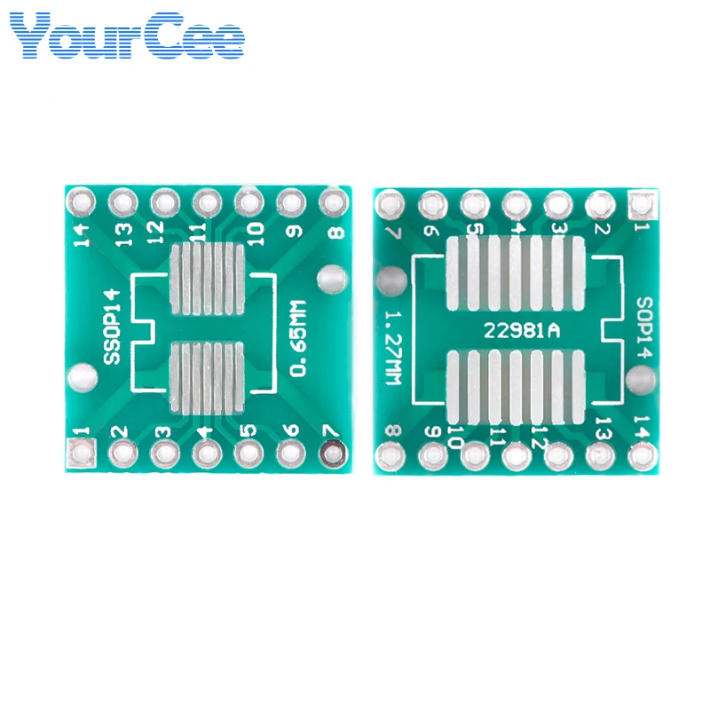 10pcs SOP28 SOP24 SOP20 SOP16 SOP14 SOP8 to DIP Adapter Plate SMD To DIP Pinboard UNAX PCB Integrated Circuits 0.65/1.27mm