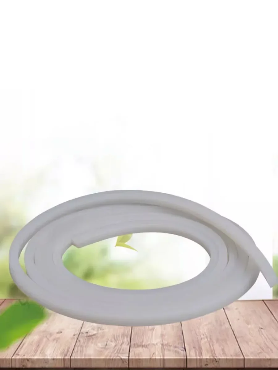 Bande d'étanchéité carrée en caoutchouc de Silicone solide, blanche, résistante aux hautes températures, 1/5 mètres