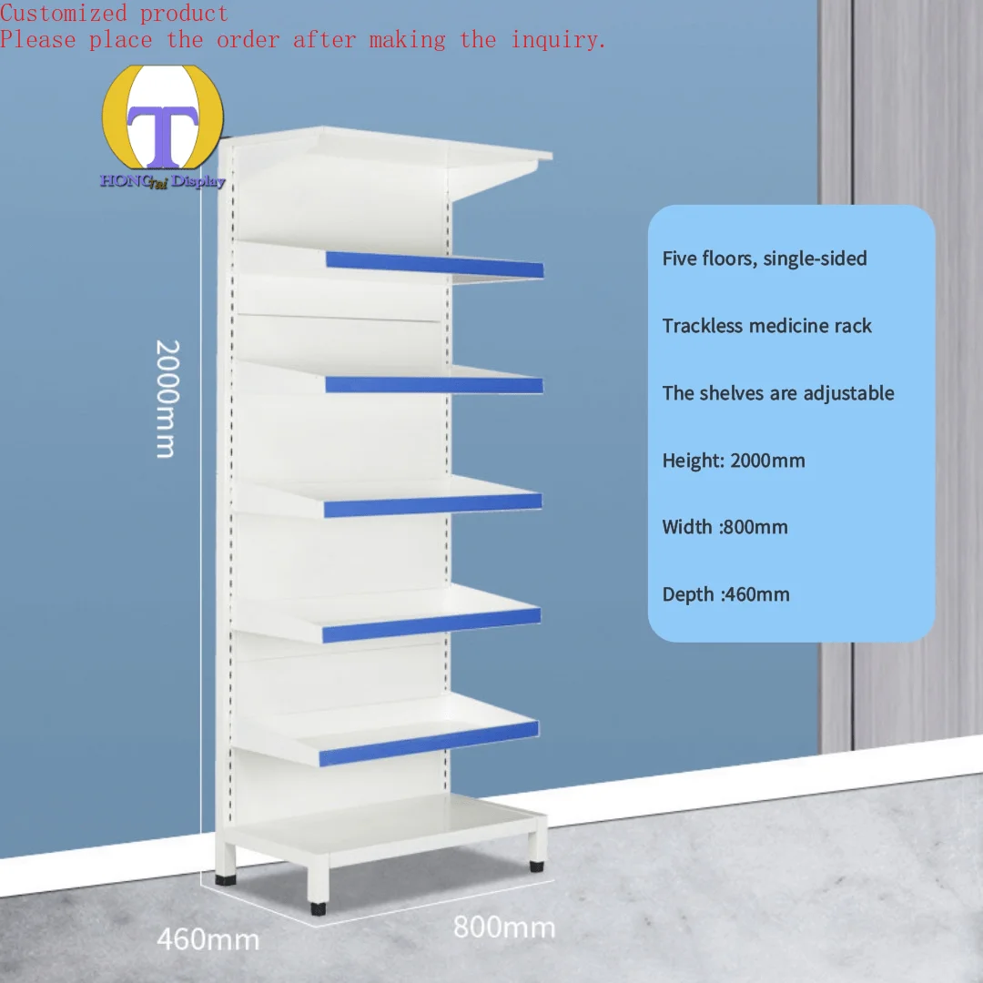 

Custom.Adjustable Storage Rack With 5 Layers for Organizing and Storing Products Metal Showcase for Retail and Supermarket Use
